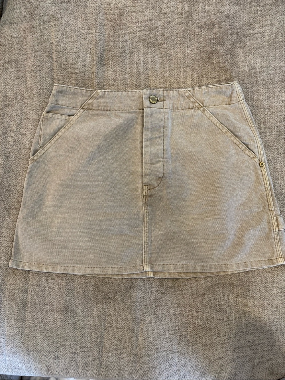 TNA Beige Utility Mini Skirt
